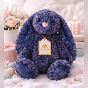 Jellycat Hopscone Luxe Bunny 🐰✨ BNWT Soft Plush w/ Tag – Blue Speckled